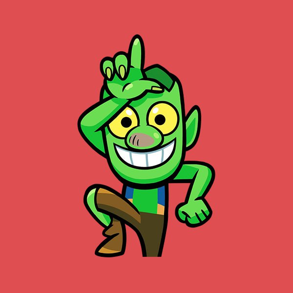 Эмодзи "Танцующий гоблин"